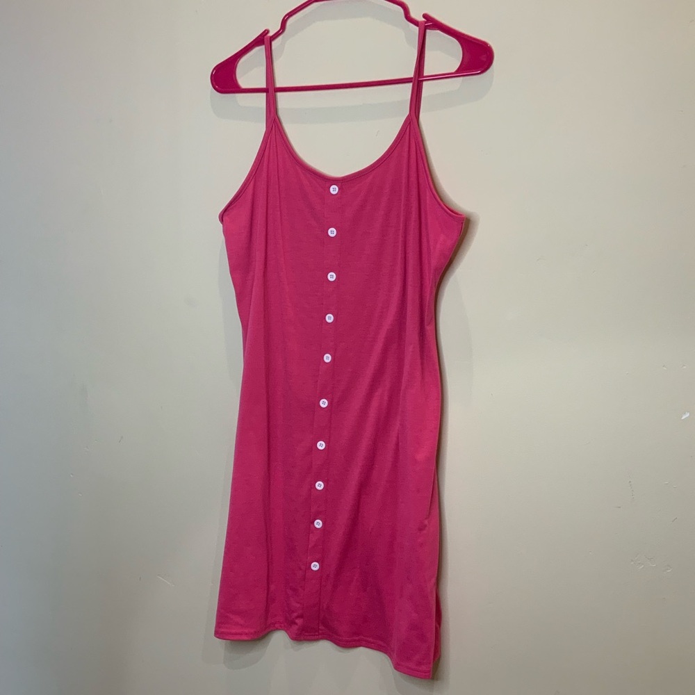 Vibrant Pink cotton nightgown